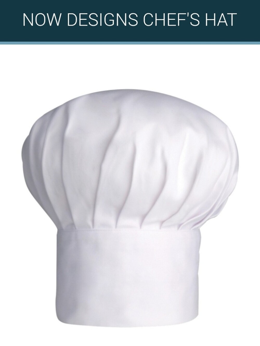 Now Designs White 100% Cotton Chef's Hat One Size Fits All